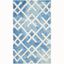 Blue and Ivory Hand-Tufted Wool 4' x 6' Area Rug