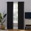 Black Thermal Insulated Rod Pocket Blackout Curtain Panel