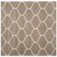 Hudson Shag 7' Square Beige and Ivory Synthetic Area Rug