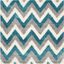 Ivory and Blue Chevron Kids Shag Square Rug