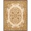 Beige and Green Hand-Tufted Wool 8' x 10' Area Rug