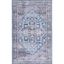 Tucson 3' x 5' Blue Charcoal Synthetic Washable Non-Slip Area Rug