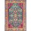 Vibrant Medallion 4'x6' Multi-Color Synthetic Easy-Care Area Rug