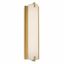 Axel 16" Satin Brass LED Wall Sconce with White Acrylic Shade