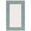 Ivory and Green Hand-Tufted Wool Area Rug, 3' x 5'