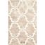 Ivory Wool Hand-Tufted Rectangular Dip Dye Area Rug