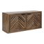 Rustic Brown Mango Wood 2-Door Wall Cabinet