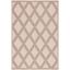 Beige and Brown Geometric 9' x 12' Easy-Care Synthetic Area Rug