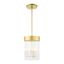 Mini Norwich Crystal Chandelier with Soft Gold Drum Shade