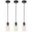 Black and Nickel Mini Pendant Light with Clear Glass Shade