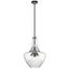 Everly 22.75" Clear Seeded Glass Bronze Pendant Light