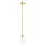 Munich Satin Brass 1-Light Pendant with Clear Glass Shade