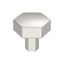 Polished Nickel Geometric Cabinet Knob, 1-1/4 inch