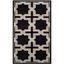 Anthracite & Grey Geometric 4' x 6' Easy-Care Area Rug