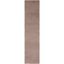 Taupe Hand-knotted Solid Synthetic Runner Rug