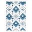 Ivory and Blue Diamond Shag 4' x 6' Area Rug