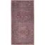 Brick Red Cotton Chenille Rectangular Washable Rug