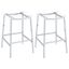 Jovani 29" Clear Acrylic and Chrome Backless Bar Stools Set