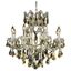 Maria Theresa 26" Chrome Chandelier with Golden Teak Crystals