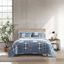 Hawthorne Blue Cotton Twin Reversible Quilt Set