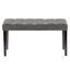 Perry Dark Gray Velvet Tufted Entryway Bench with Storage