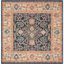 Chic Metro-Mod 5' x 5' Square Navy Synthetic Area Rug