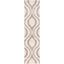 Ivory and Beige Geometric Shag Runner Rug