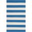 Montauk Blue and White Cotton Hand Woven Area Rug