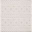 Ivory Hand-Tufted Wool and Cotton Square Rug, 6'