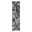 Elegant Gray Abstract Circles 2'x7'2" Synthetic Runner Rug