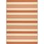 Reversible Terracotta Stripe Synthetic 3' x 5' Outdoor Rug