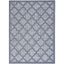 Denim Blue Trellis 4' x 6' Easy-Care Synthetic Rug