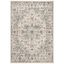 Gray Floral Motif Synthetic 6' x 9' Area Rug