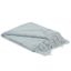 Ultra Soft Gray Wool Knitted Throw Blanket with Fringe