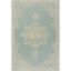 Cream/Aqua Synthetic Easy-Care Outdoor Area Rug - 6'7" x 9'2"