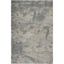 Rustic Textures Light Grey/Blue Synthetic 5'3" x 7'3" Area Rug