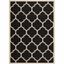 Black and Beige Geometric Indoor/Outdoor Synthetic Area Rug