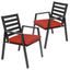 Chelsea Cherry Red Aluminum Patio Dining Armchair with Cushions