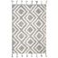 Ivory and Gray Tufted Wool Rectangular Area Rug