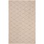 Beige and Brown Geometric Sisal Area Rug, 5' x 8'