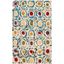 Ivory and Multicolor Handmade Wool Area Rug, 6' x 9'