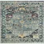 Seraphina Easy-Care Hand-Knotted Blue Square Synthetic Rug