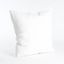 Ivory Linen Square Throw Pillow with Fringed Edges