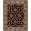 Elegant Heritage Black and Beige Hand-Tufted Wool Area Rug