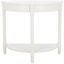 Elegant Georgian Demilune Console Table with Storage in Shady White