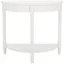 Elegant Georgian Demilune Console Table with Storage in Shady White