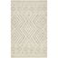 Handmade Ivory and Tan Wool Geometric Area Rug