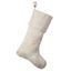 Natural Linen Blend Rustic Christmas Stocking, 7" x 15"