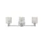 Elle Chrome 3-Light Vanity with Chevron Cut Clear Glass