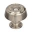 Polished Nickel Round Cabinet Knob with Mounting Hardware